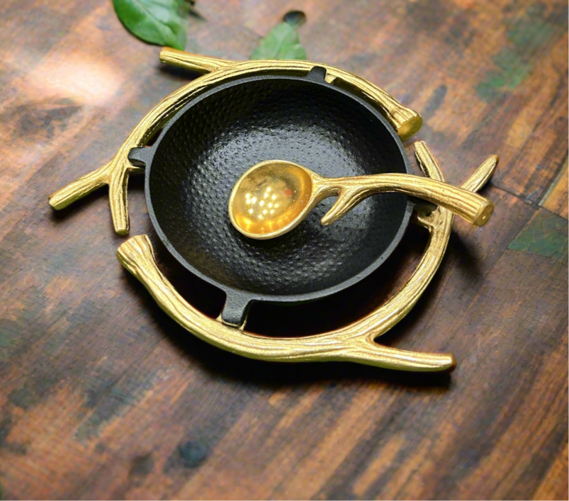 Round Bowl with Spoon - LA Home Store