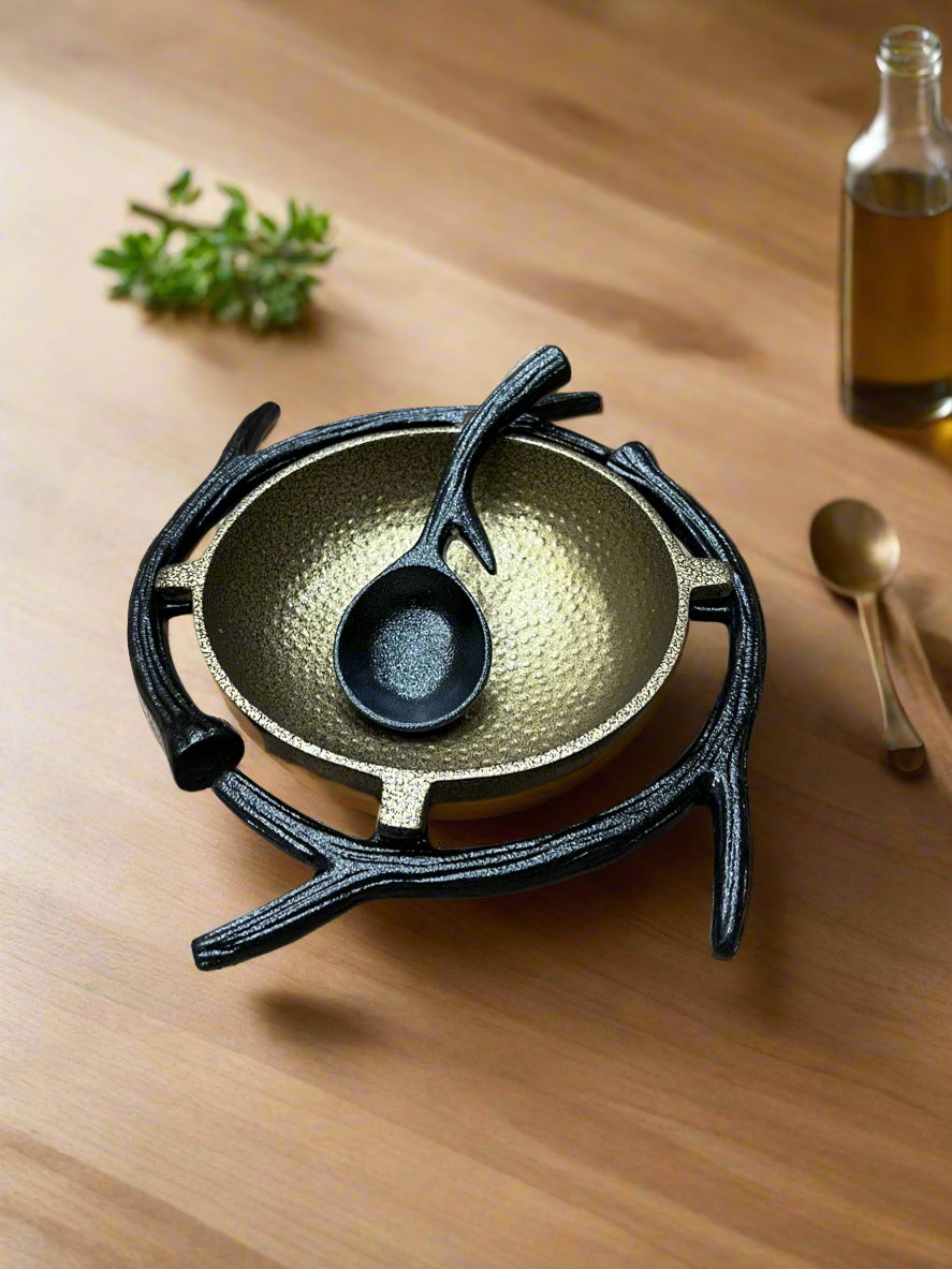 Round Bowl with Spoon - LA Home Store