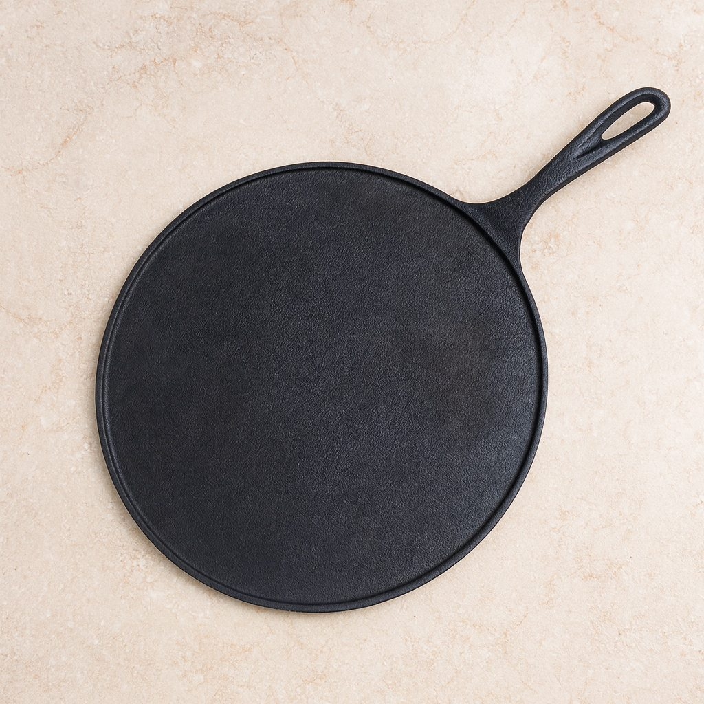Tawa 12 Inch ( 30 cm ) Classic, Cast Iron Seasoned | Ahlan Living | Krucible Kitchen