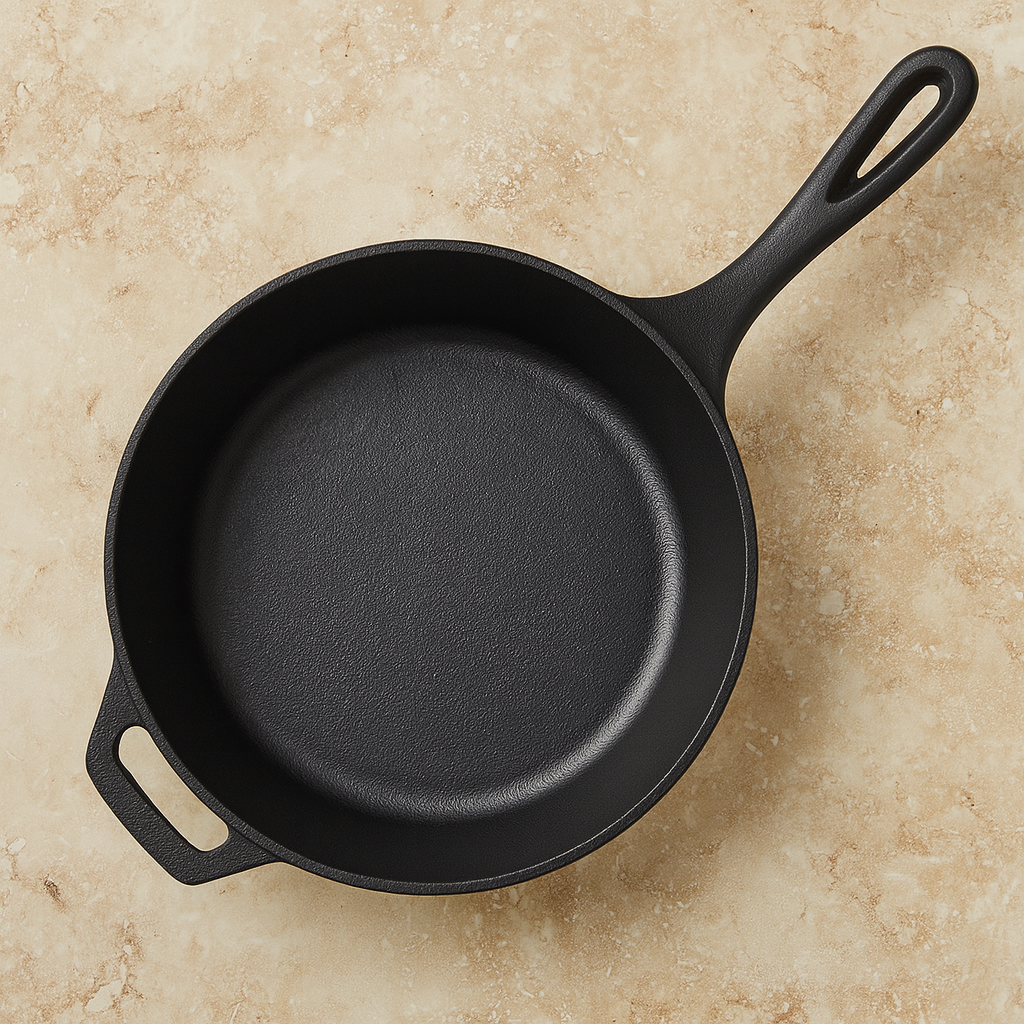 Skillet 10 Inch ( 25 cm ) Deep Cast Iron Frying Pan | Ahlan Living | Krucible Kitchen