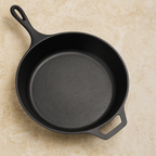 Skillet 10 Inch ( 25 cm ) Deep Cast Iron Frying Pan | Ahlan Living | Krucible Kitchen