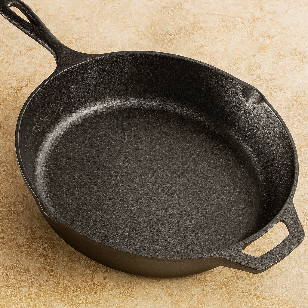 Skillet 10 In (25 CM) Cast Iron Seasoned Frying Pan | Ahlan Living | Krucible Kitchen