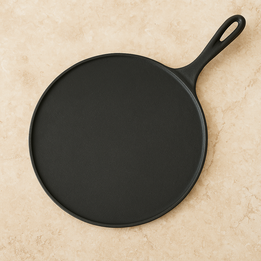 Tawa 12 Inch ( 30 cm ) Classic, Cast Iron Seasoned | Ahlan Living | Krucible Kitchen
