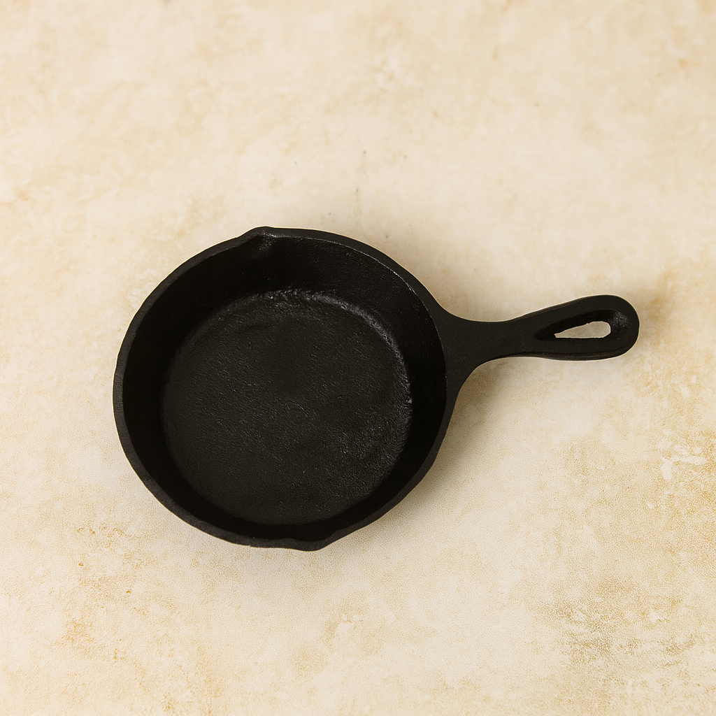 Skillet 4 Inch (10 CM) Cast Iron Seasoned Frying Pan | Ahlan Living | Krucible Kitchen